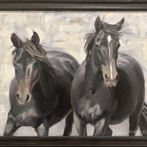 "Mustangs" 16"x20" oil on canvas