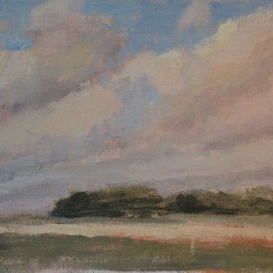 Impressionist Clouds. 9" x 12".