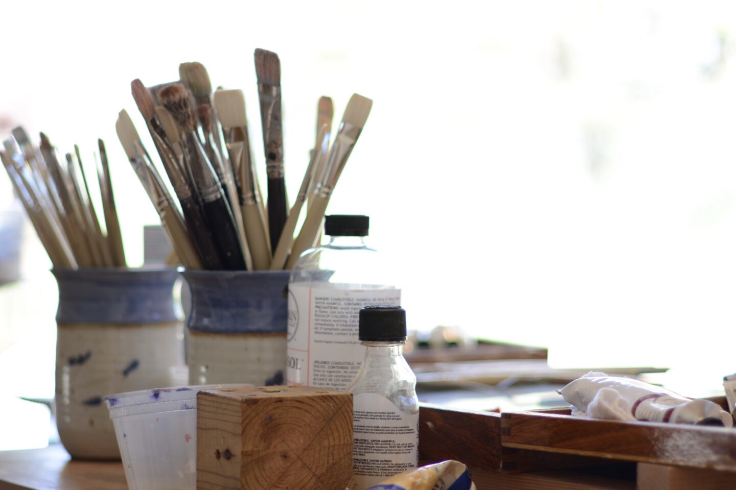 Art supplies in my studio.