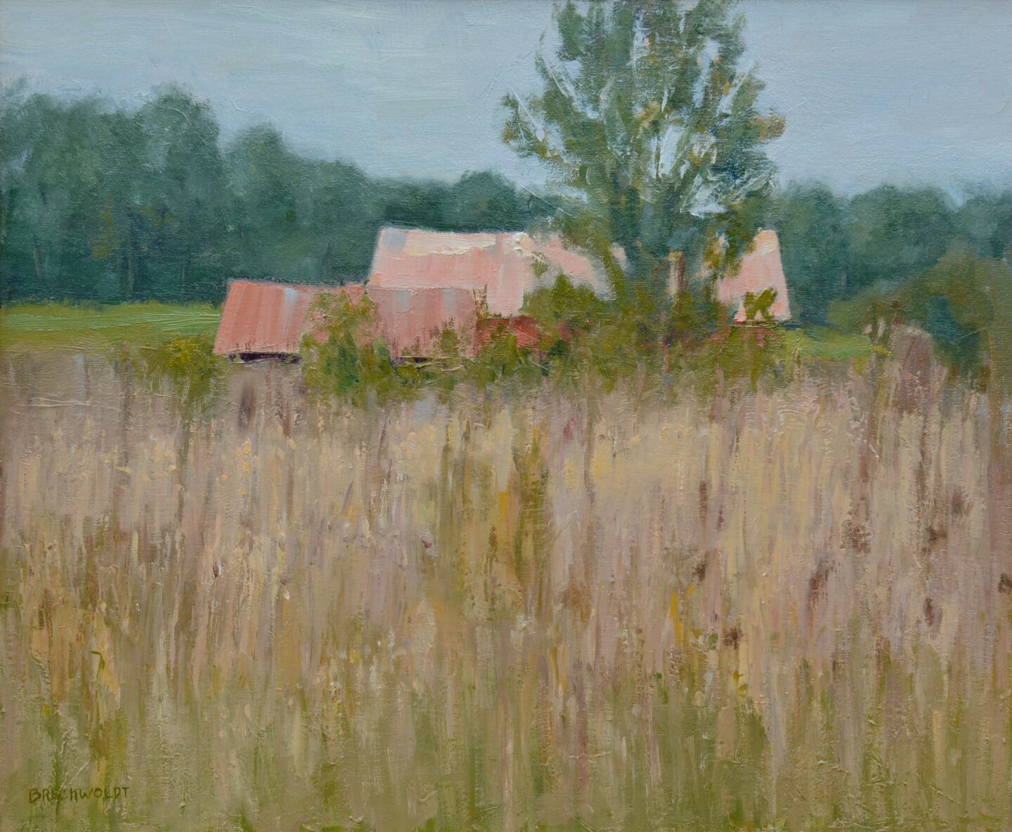 Barn painting in oil.