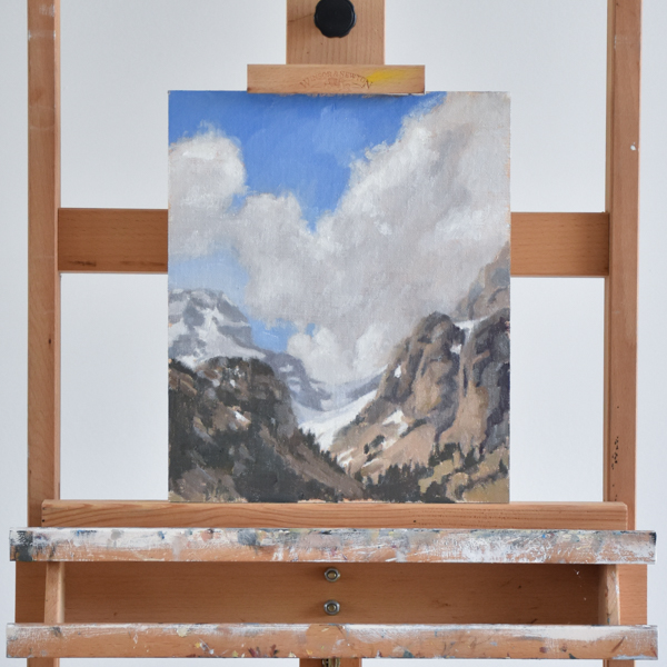 Glacier painting in oil