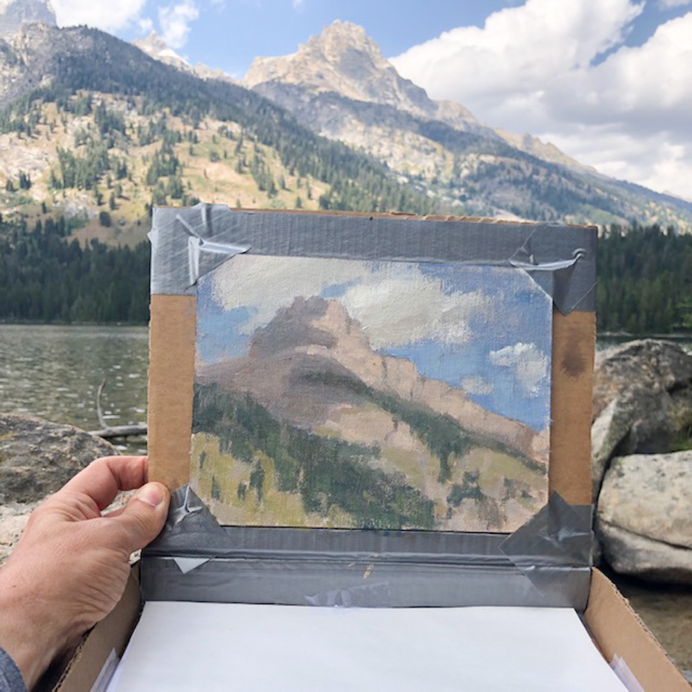 Tetons plein air painting