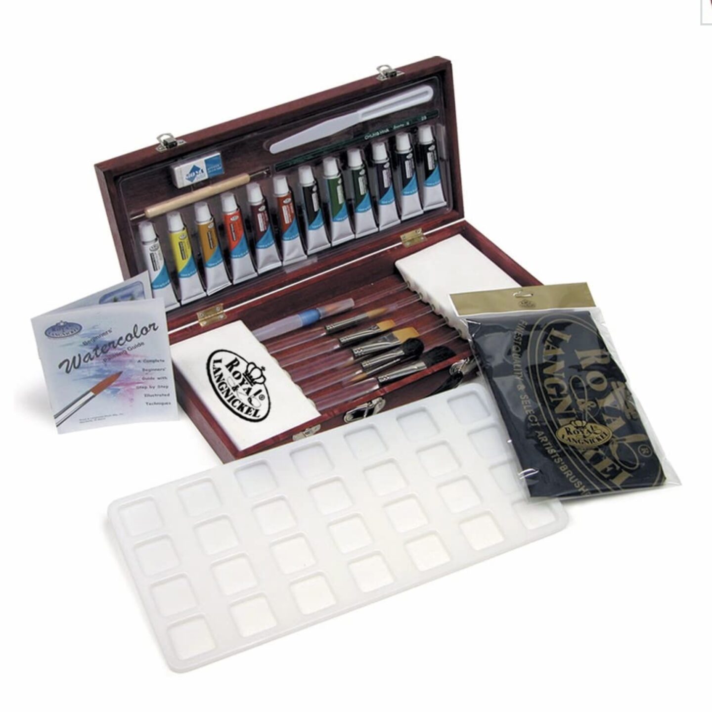 181pc Mixed Media Wood Box Art Set - Colour Block